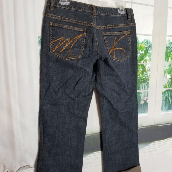 Michael Kors Designer Jeans Wide Leg Dark Wash - Picture 6 of 8